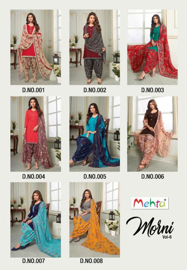 Mehta Morni Vol 6 Designer Cotton Dress Materials